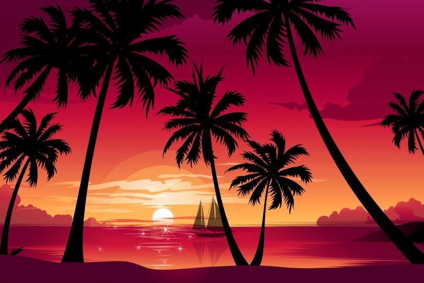 Palm Tree Beach Sunset | sunset hd wallpapers palm trees sunset wallpapers  palm trees sunset .