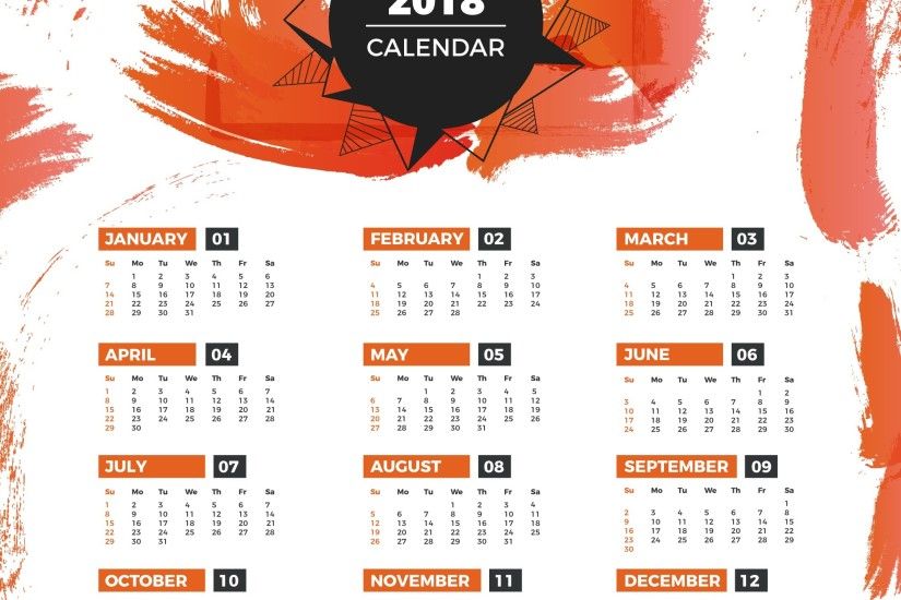 Printable Calendar 2018 Wallpaper