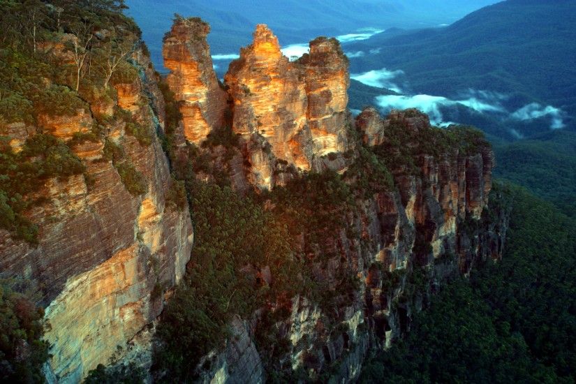 Three Sisters Mountains of New South Wales Tourist Places Australia HD Photo