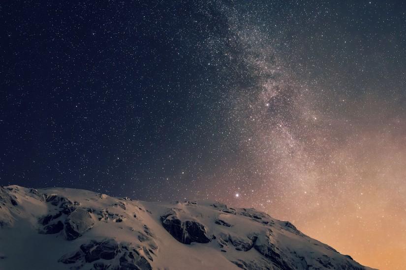 Apple iOS 8 iPhone 6 Plus Official Darker Starry Night Wallpaper