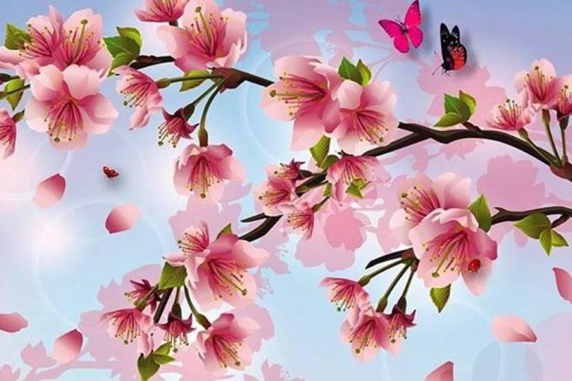 Fantastically beautiful picture of cherry blossoms HD Desktop .