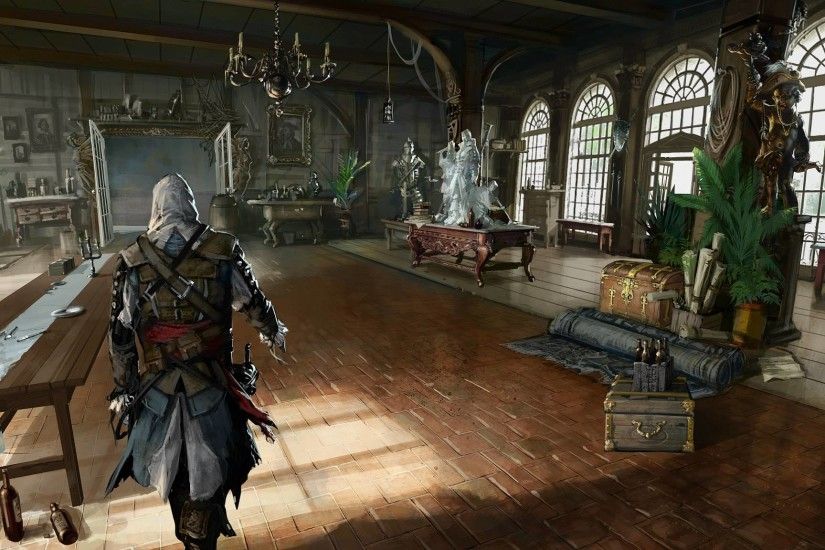 I think its in Edwards cabin on The Jackdaw and the stuff lying around is  trophies etc as in AC3 and achilles house.