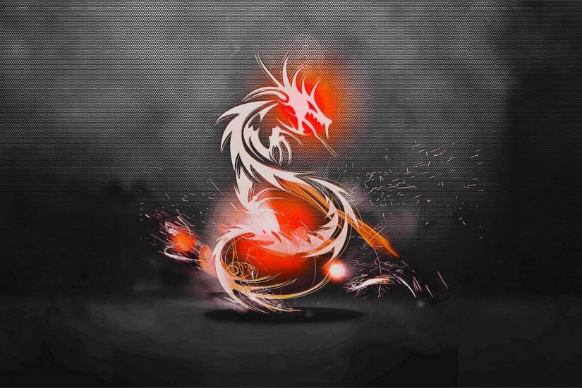 2560x1440 Wallpaper dragon, background, light, shadow