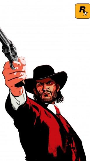 1440x2560 Wallpaper red dead redemption, john marston, revolver, cowboy