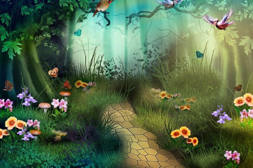 Fantasy Garden Wallpaper