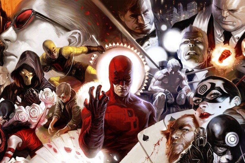 Comics - Marvel Comics Comic Bullseye Elektra Luke Cage Daredevil Wallpaper