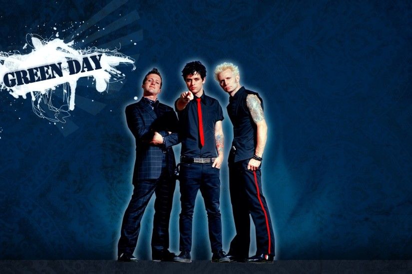 1920x1080 Wallpaper green day, spot, band, finger, tie