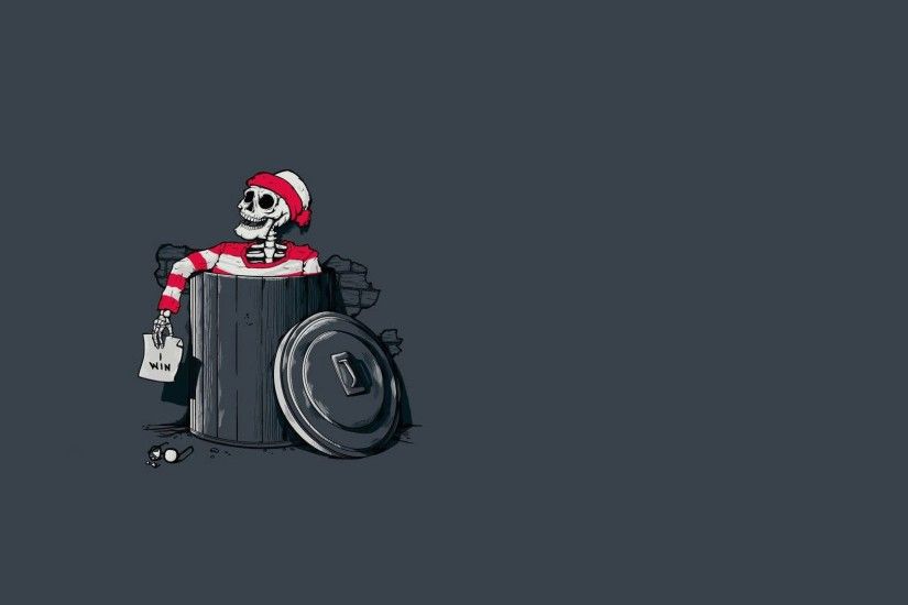 Simple Background Waldo Humor Skeletons