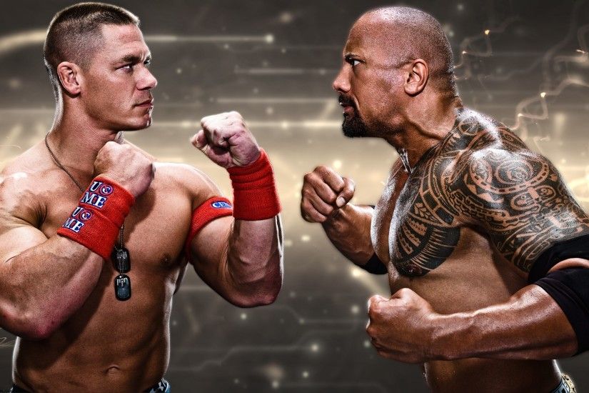 John Cena vs The Rock WWE Superstar Full HD Wallpapers