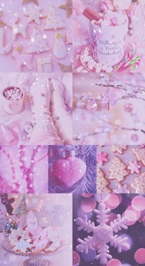 xmas, Christmas, pink, pretty, sparkly, glitter, white, iPhone,