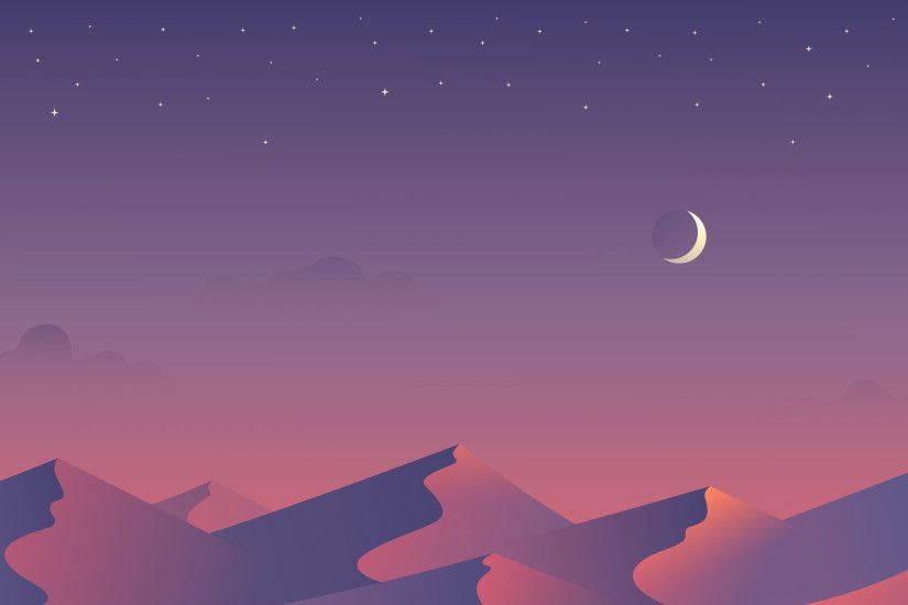 Desert Night Desktop Wallpaper by Maria Shanina