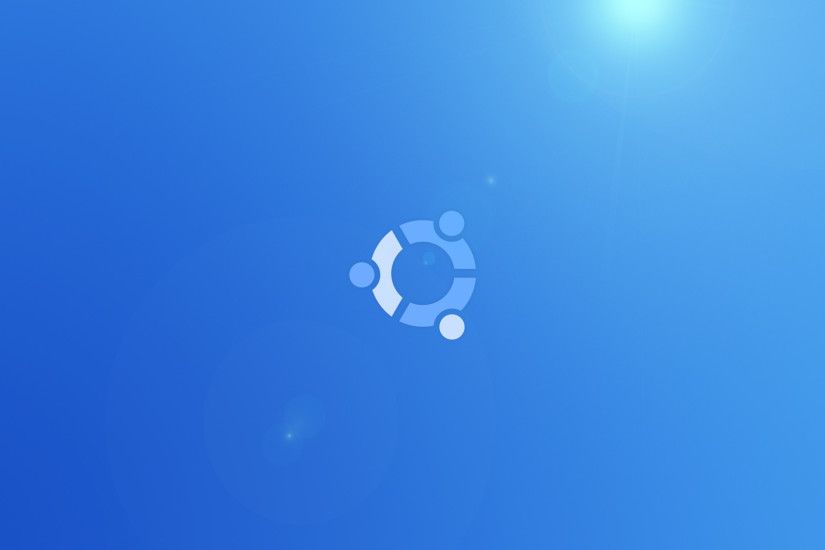 Ubuntu Desktop Blue Wallpaper