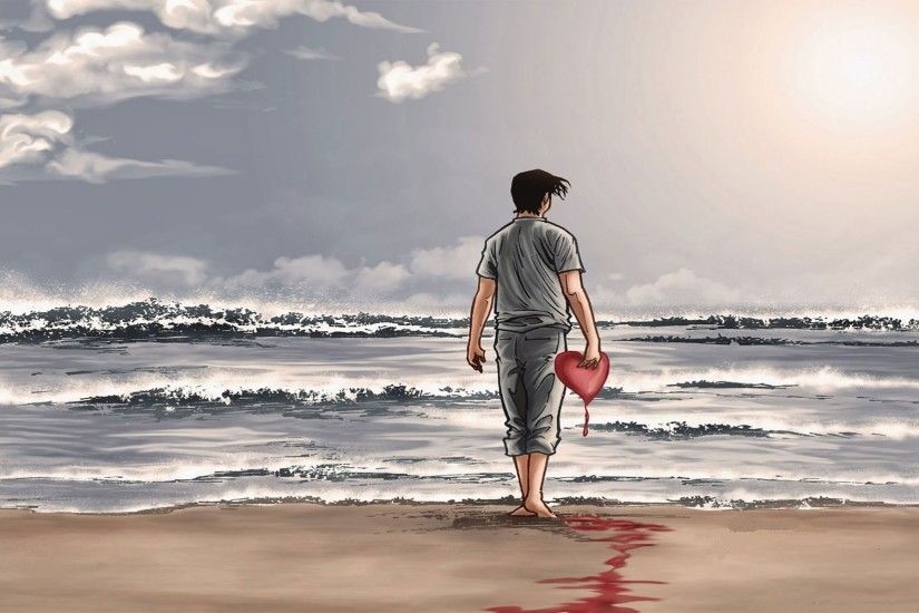 Sad Heartbroken Boy Toon Heart Touching Sad Boy Wallpaper | Alone Boy Sad  Images