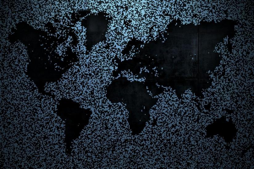 Pixel world map Wallpaper #
