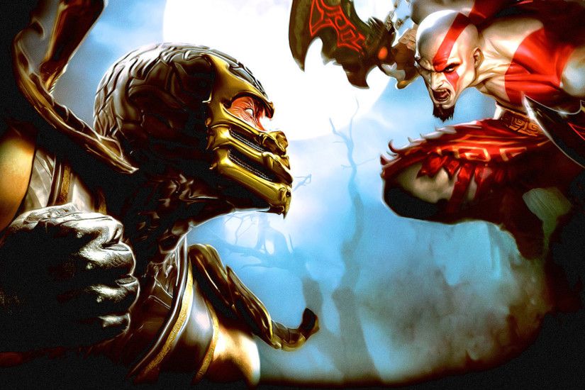 Mortal Kombat wallpaper Scorpion and Kratos