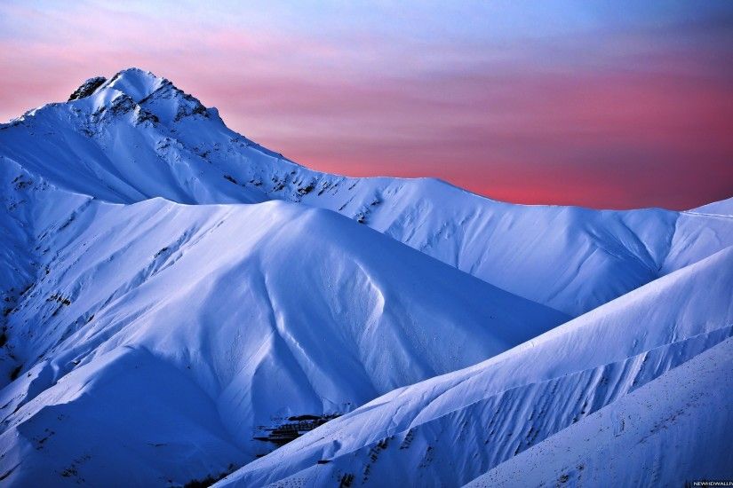 Beautiful Snow Mountains Desktop Background