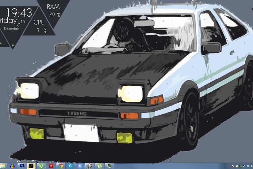 I changed things around. and made my self a new background based on initial  D. I cut the second screen off as nothing is on it still.