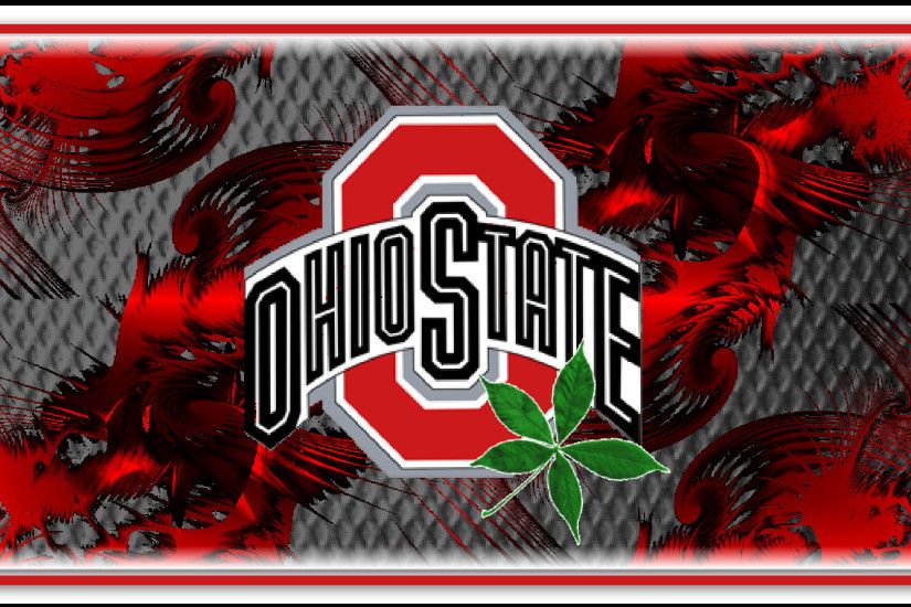Ohio State Football Wallpaper: red block o ohio state with buckeye leaf