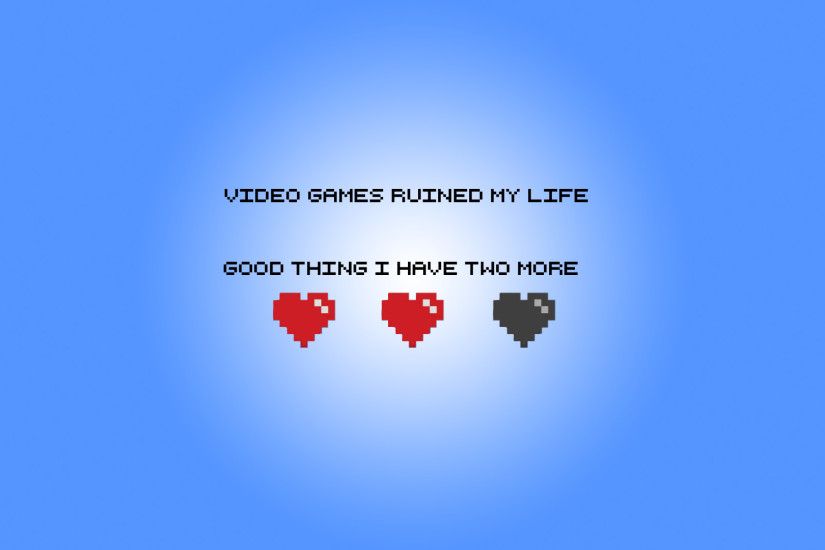 Funny Geek Hearts Minimalistic Video Games