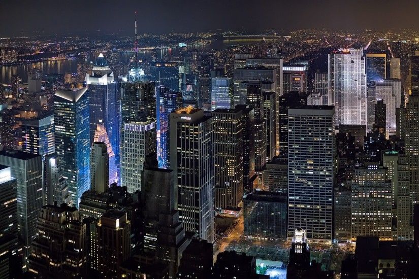 ... New York City at night HD Wallpaper 1920x1200