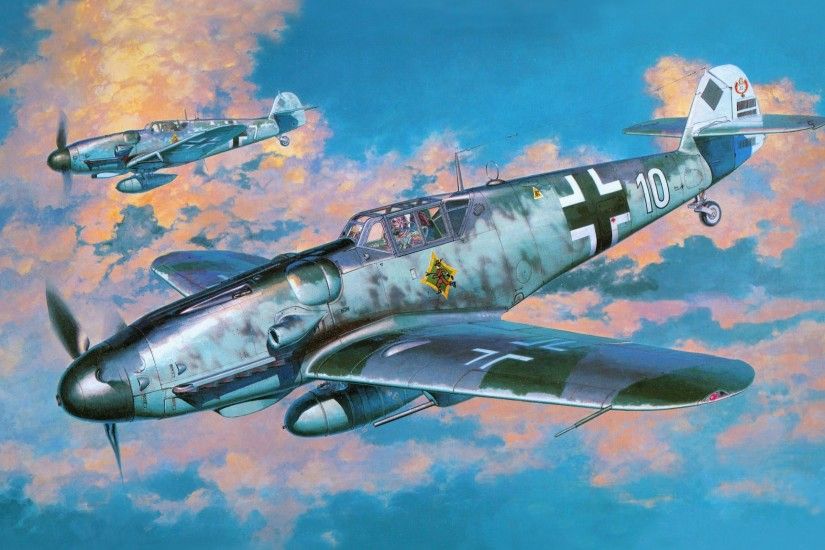 Messerschmitt, Messerschmitt Bf 109, Luftwaffe, Aircraft, Military,  Artwork, Military Aircraft, World War II, Germany Wallpapers HD / Desktop  and Mobile ...