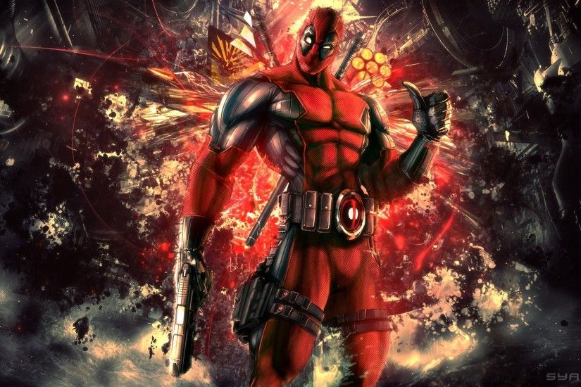 black red movies logo superhero Marvel Cinematic Universe pistol comics  Deadpool mythology games screenshot computer wallpaper