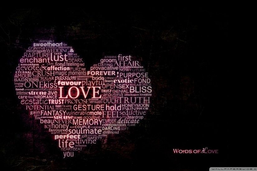 A heart full with words of love - HD wallpaper