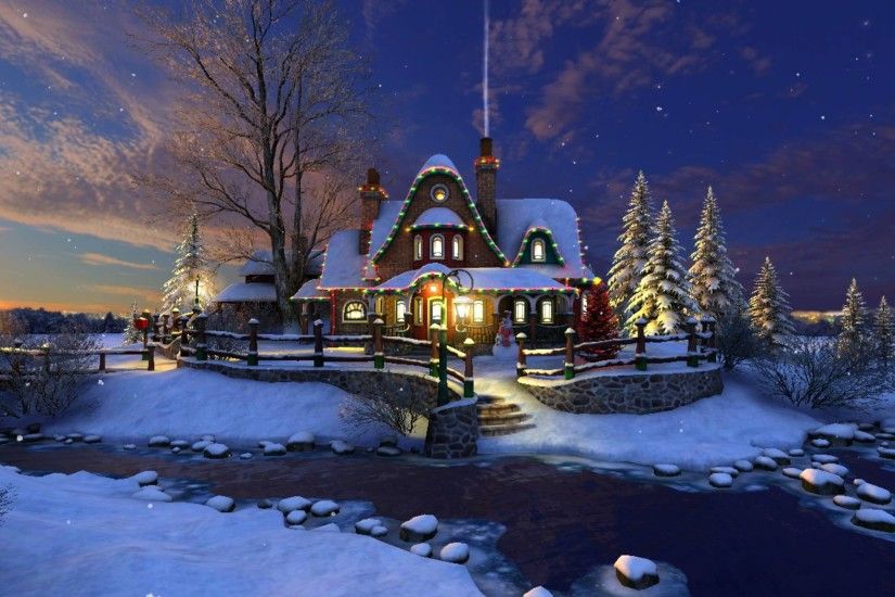 2560x1600 Christmas Cottage Wallpaper - Viewing Gallery