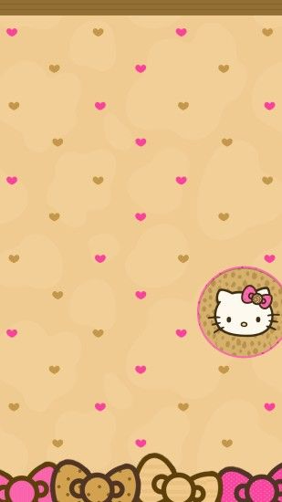 Screen Wallpaper, Iphone Wallpaper, Wallpaper Backgrounds, Hello Kitty  Wallpaper, Phone Themes, Pink Brown, Sanrio, Addiction, Doodles