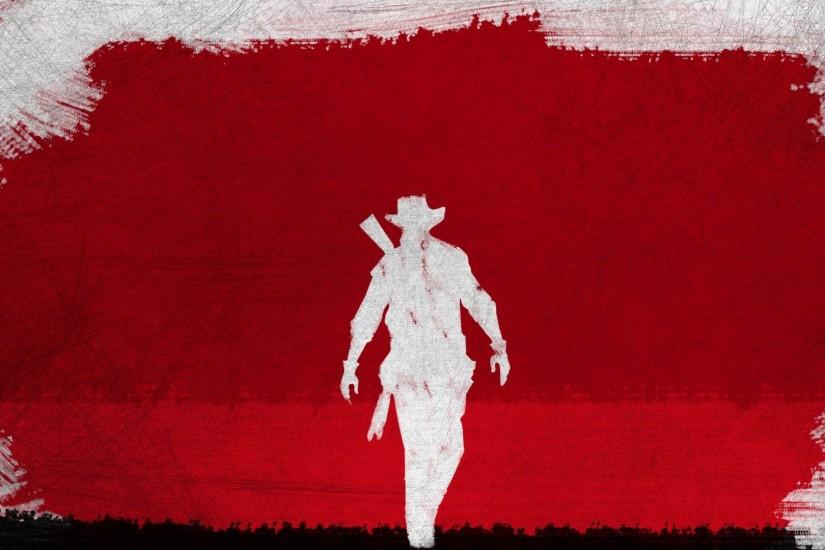 Artwork Red Dead Redemption White Wallpaper