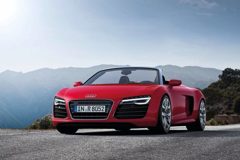 2015 Audi R8 V10 Spyder Front Design Red HD Wallpaper (7159 .