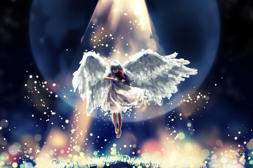 Preview wallpaper angel, flying, sky, beautiful 1920x1080