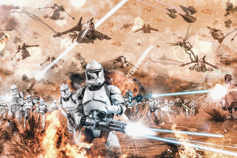 Movie - Star Wars Episode II: Attack Of The Clones Star Wars Clone Trooper  Battle