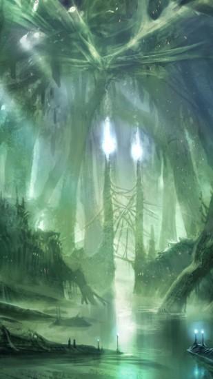 Fantasy Forest River. Wallpaper 631459