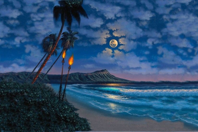 HD Tiki On The Beach Wallpaper | Download Free - 101335