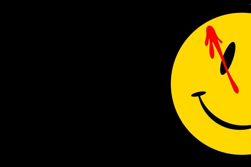 Comedian's badge reaching from the darkness - Watchmen wallpaper