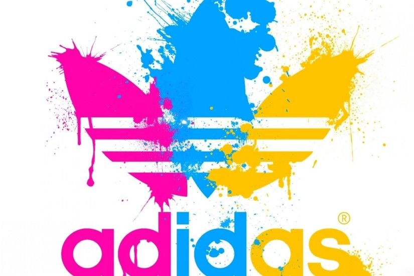 Adidas, Paint Splatter, CMYK Wallpaper HD