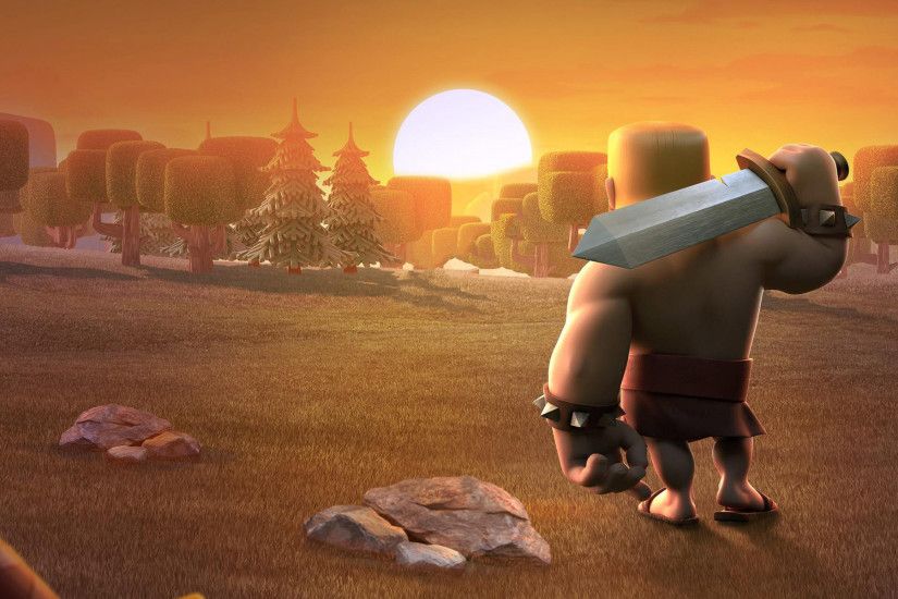 Clash of Clans Sunset Barbarian Wallpaper