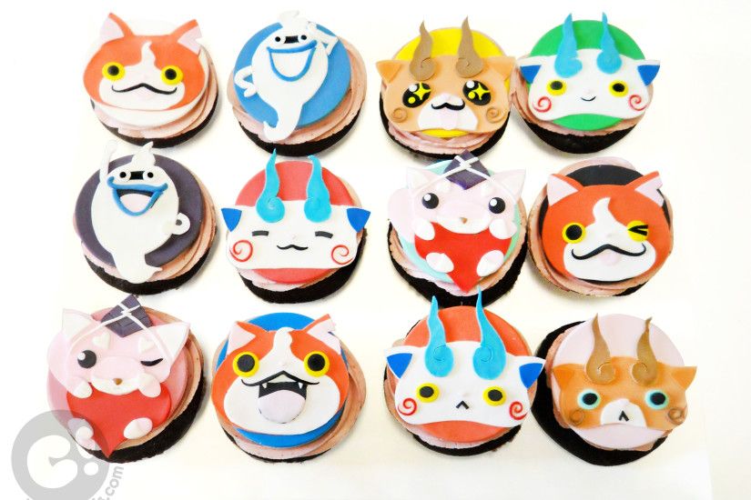 Yo-Kai Watch Character Cupcakes! With Jibanyan, Whisper, Koma-san,