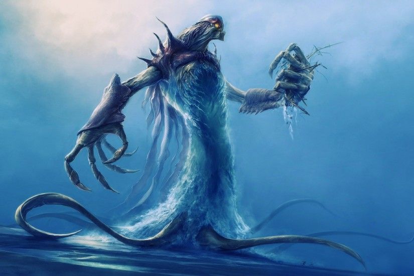 Artwork Creatures Fantasy Art Monsters Water free iPhone or Android Full HD  wallpaper.