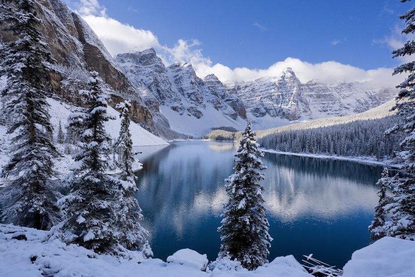 Snowy Mountains And Lake