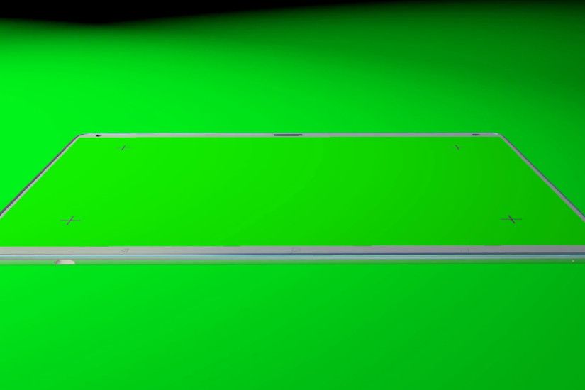 White tablet computer with isolated green screen on green background Motion  Background - VideoBlocks