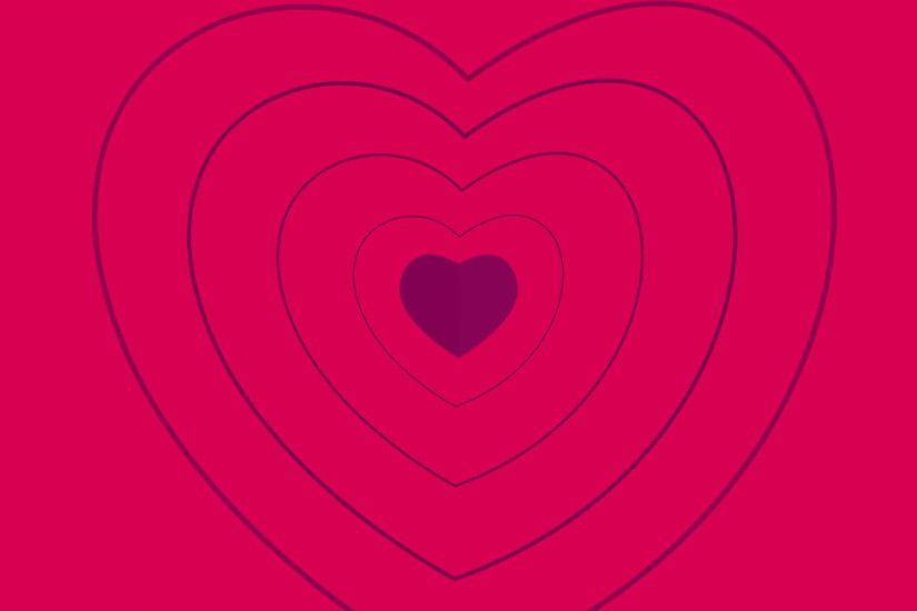 Subscription Library Seamless Looping Red and Pink Heart Animated Background.  Cartoon animation of Red hearts with sunburst