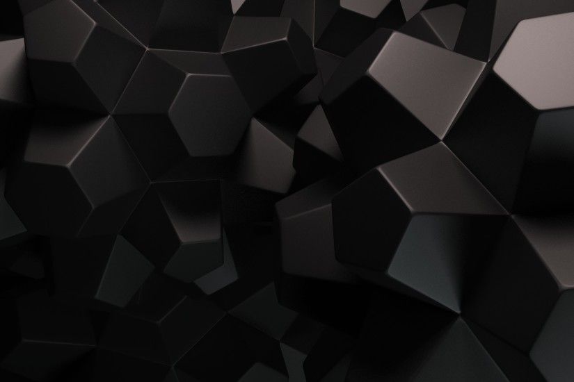 Black Dark Hexagons 3D Render Desktop Wallpaper Uploaded by DesktopWalls