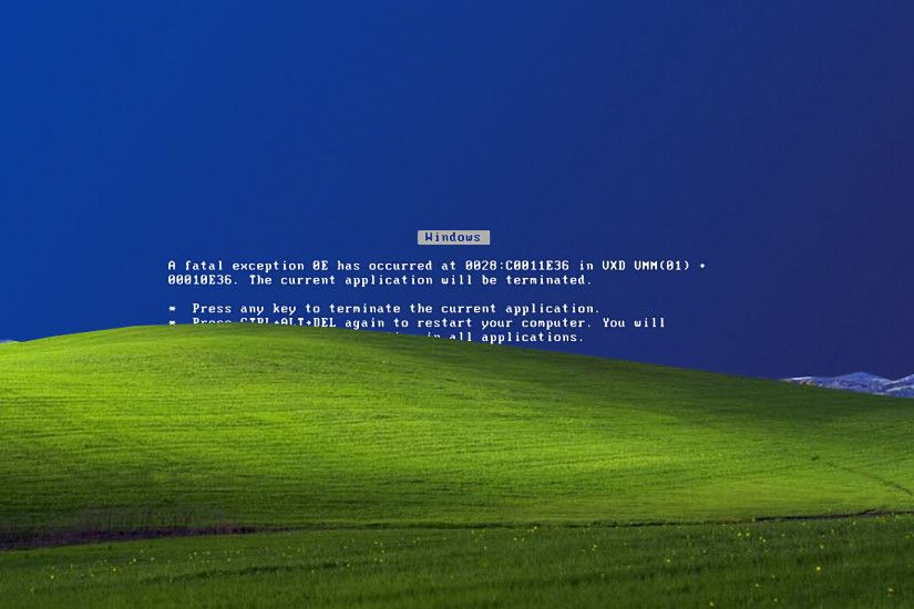 Blue Screen Of Death Microsoft Windows XP Error