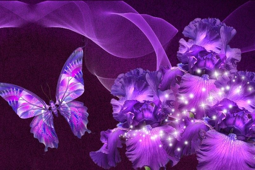 Beautiful Purple Flowers Background