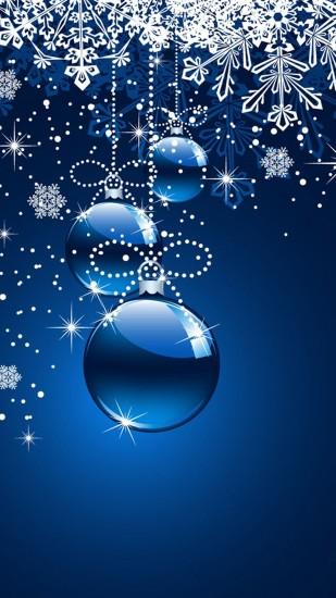 Christmas snowflake iPhone 6 plus wallpaper - balls, floating ornaments