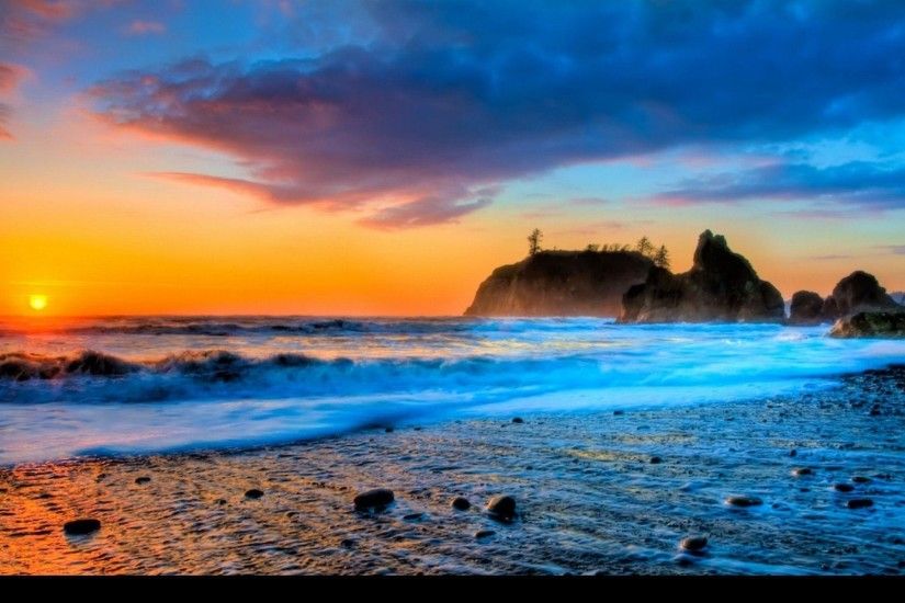 Sunset Beach Wallpaper HD Widescreen