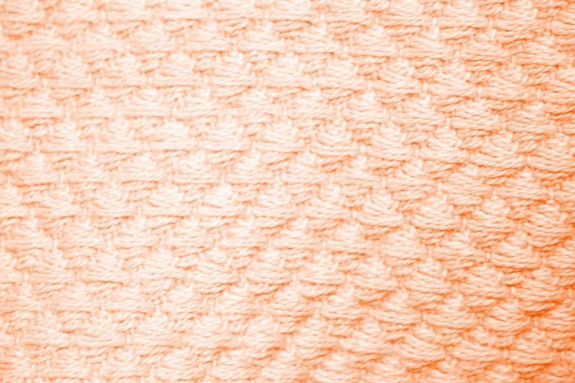 Peach Diamond Patterned Blanket Close Up Texture