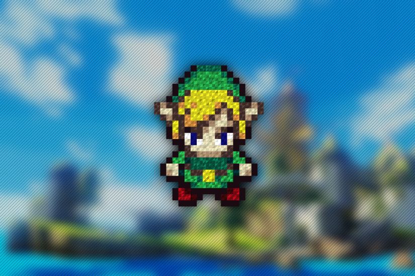 Link, The Legend of Zelda, pixel art, Trixel